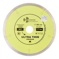 Изображение товара Диск алмазный по керамограниту Trio-Diamond Hot Pres 180x25,4x1,7 мм сплошной мокрый рез (UTW504)
