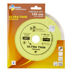 Диск алмазный по керамограниту Trio-Diamond Hot Pres 180x25,4x1,7 мм сплошной мокрый рез (UTW504) - фото 3