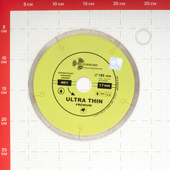 Диск алмазный по керамограниту Trio-Diamond Hot Pres 180x25,4x1,7 мм сплошной мокрый рез (UTW504) - фото 2