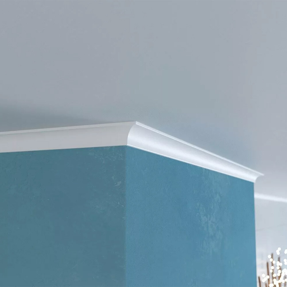 Изображение товара Плинтус потолочный из экополимера ударопрочный 20х20х2000 мм Cosca KX021 Изображение товара Плинтус потолочный из экополимера ударопрочный 20х20х2000 мм Cosca KX021