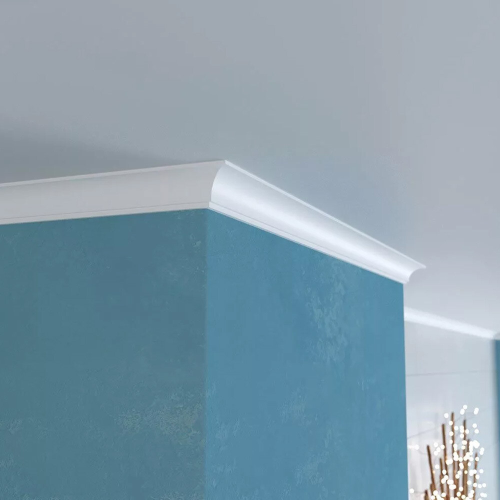 Изображение товара Плинтус потолочный Cosca KX019 Экополимер 30х30 мм 2000 мм