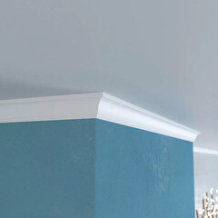 Плинтус потолочный из экополимера ударопрочный 30х20х2000 мм Cosca KX030 - фото 1