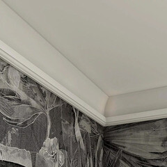 Плинтус потолочный из экополимера ударопрочный 70х42х2000 мм под подсветку Cosca KX007 - фото 4