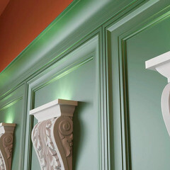 Плинтус потолочный из экополимера ударопрочный 85х55х2000 мм под подсветку Cosca KX045 - фото 2