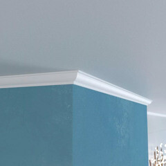 Плинтус потолочный из экополимера ударопрочный 20х20х2000 мм Cosca KX020 - фото 1