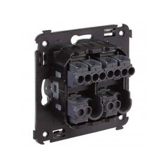 Выключатель DKC Avanti двухклавишный встраиваемый черный (8946844) - фото 2