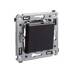 Выключатель DKC Avanti одноклавишный встраиваемый черный (3924853) - фото 5