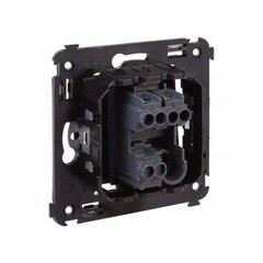 Выключатель DKC Avanti одноклавишный встраиваемый черный (3924853) - фото 3