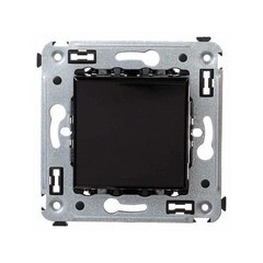 Выключатель DKC Avanti одноклавишный встраиваемый черный (3924853) - фото 1