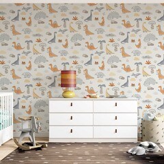 Обои компакт-винил на флизелиновой основе Palitra Simple Dinozavriki SP72068-12 (1,06х10,05 м) - фото 5