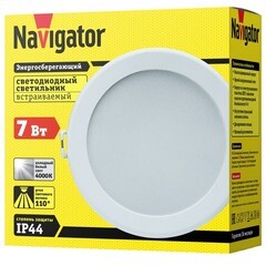 Светильник встраиваемый светодиодный белый 7 Вт 4000К IP44 Navigator NDL-LED P3 (14477) - фото 3