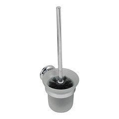 Ершик для унитаза Fora Drop подвесной стекло/металл хром (FOR-DP020/6840)