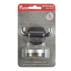 Крючок для ванной Fora Lord двойной на шуруп металл хром (FOR-LORD053CR/2873) - фото 2