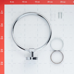 Полотенцедержатель кольцо Fora Lord d155 мм на шуруп нержавеющая сталь хром (FOR-LORD011CR/2637) - фото 2