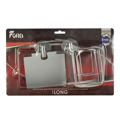 Держатель для туалетной бумаги Fora Long с крышкой металл хром (L045-2/865) - фото 3