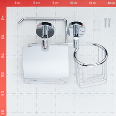 Держатель для туалетной бумаги Fora Long с крышкой металл хром (L045-2/865) - фото 2