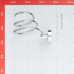 Держатель для фена Fora Long на шуруп металл хром (L043/926) - фото 2
