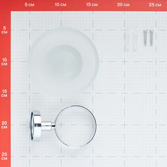 Мыльница для ванной Fora Long с держателем стекло/силумин хром (L036) - фото 3