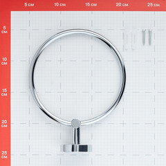 Полотенцедержатель кольцо Fora Long d158 мм на шуруп силумин хром (L011/56) - фото 3
