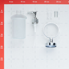 Дозатор для мыла Fora Long с держателем стекло матовый/металл хром (L041) - фото 3