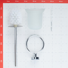 Ершик для унитаза Fora Long подвесной стекло/металл хром (L020G/995) - фото 2