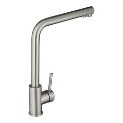 Смеситель для кухни Swedbe Selene Plus нержавеющая сталь с высоким изливом с подключением к фильтру однорычажный (8540) - фото 6