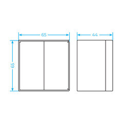 Выключатель Werkel Gallant двухклавишный накладной графит рифленый (a051336) - фото 3