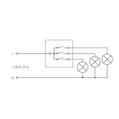 Выключатель Werkel трехклавишный встраиваемый белый (a051131) - фото 2