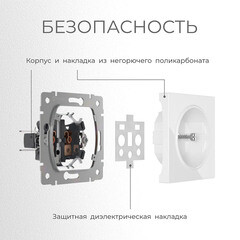 Розетка Werkel встраиваемая слоновая кость (a051478) - фото 5