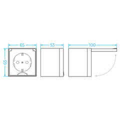 Розетка Werkel Gallant накладная слоновая кость со шторками с крышкой (a051546) - фото 3