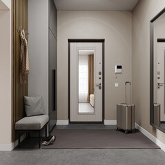 Дверь входная Mastino Ютта правая букле шоколад - ларче бьянко с зеркалом 960х2050 мм - фото 4