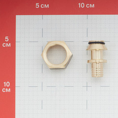 Соединитель прямой Tece 16 мм х 3/4 ЕК с накидной гайкой латунный (763616) - фото 2