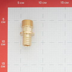 Соединитель прямой Tece 25 мм х R 3/4 НР(ш) с ниппелем латунный (765507) - фото 2