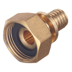 Соединитель прямой Tece 16 мм х 3/4 ВР(г) с накидной гайкой латунный (767570) - фото 3