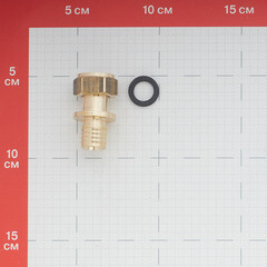 Соединитель прямой Tece 20 мм х 1/2 ВР(г) с накидной гайкой латунный (767575) - фото 2