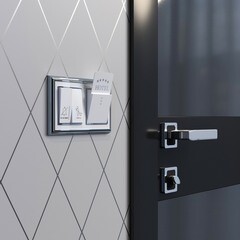 Выключатель для отелей Werkel двухклавишный встраиваемый белый с подсветкой (a054307) - фото 3