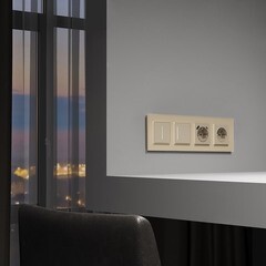 Выключатель Werkel одноклавишный встраиваемый шампань сенсорный с подсветкой (a063603) - фото 4