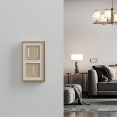 Выключатель Werkel одноклавишный встраиваемый шампань сенсорный с подсветкой (a063603) - фото 2