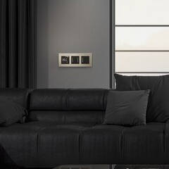 Выключатель Werkel двухклавишный встраиваемый черный сенсорный с подсветкой (a063602) - фото 3