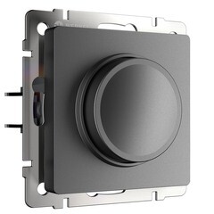 Диммер Werkel встраиваемый графит матовый поворотно-нажимной (a063110) - фото 1