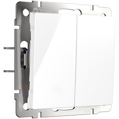 Выключатель Werkel двухклавишный встраиваемый белый с самовозвратом (a062572) - фото 1