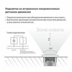 Подсветка для лестниц встраиваемая светодиодная черная 1 Вт 3300-6500К IP20 Werkel (a062471) - фото 2