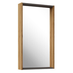 Изображение товара Зеркало с полкой прямоугольное 43,8х82 см в раме дуб крафт АСБ-Мебель Агата (80043)