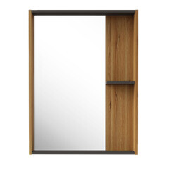 Зеркало с полкой прямоугольное 60х82 см в раме дуб крафт АСБ-Мебель Агата (80045) - фото 5