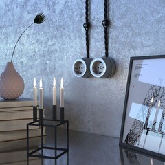 Розетка Werkel Ретро накладная матовый хром (a044922) - фото 2