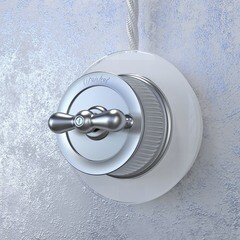 Выключатель Werkel Ретро двухклавишный накладной матовый хром на 4 положения (a044913) - фото 5