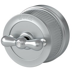 Выключатель Werkel Ретро двухклавишный накладной матовый хром на 4 положения (a044913) - фото 1