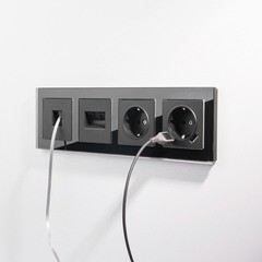 Розетка компьютерная Werkel встраиваемая черная матовая RJ45 (a051606) - фото 4