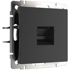 Розетка компьютерная Werkel встраиваемая черная матовая RJ45 (a051606)