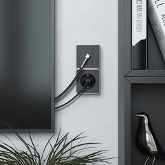 Розетка телевизионная Werkel Gallant накладная графит рифленый (a051343) - фото 2